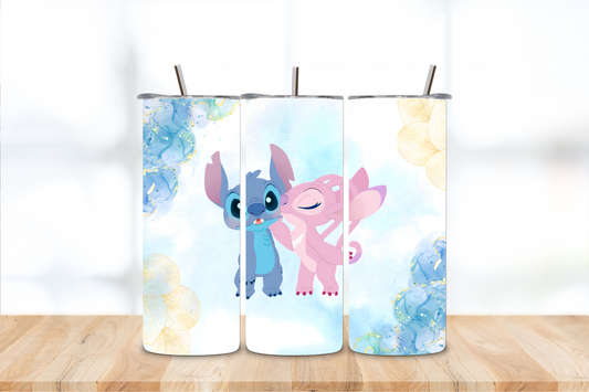 Blue & Pink Alien 20oz Tumbler