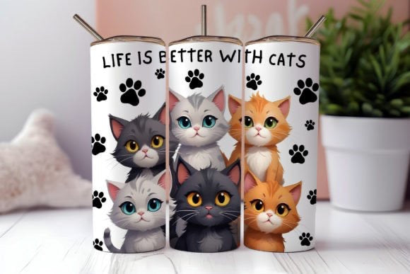 Life Is Better With Cats 20oz Tumbler