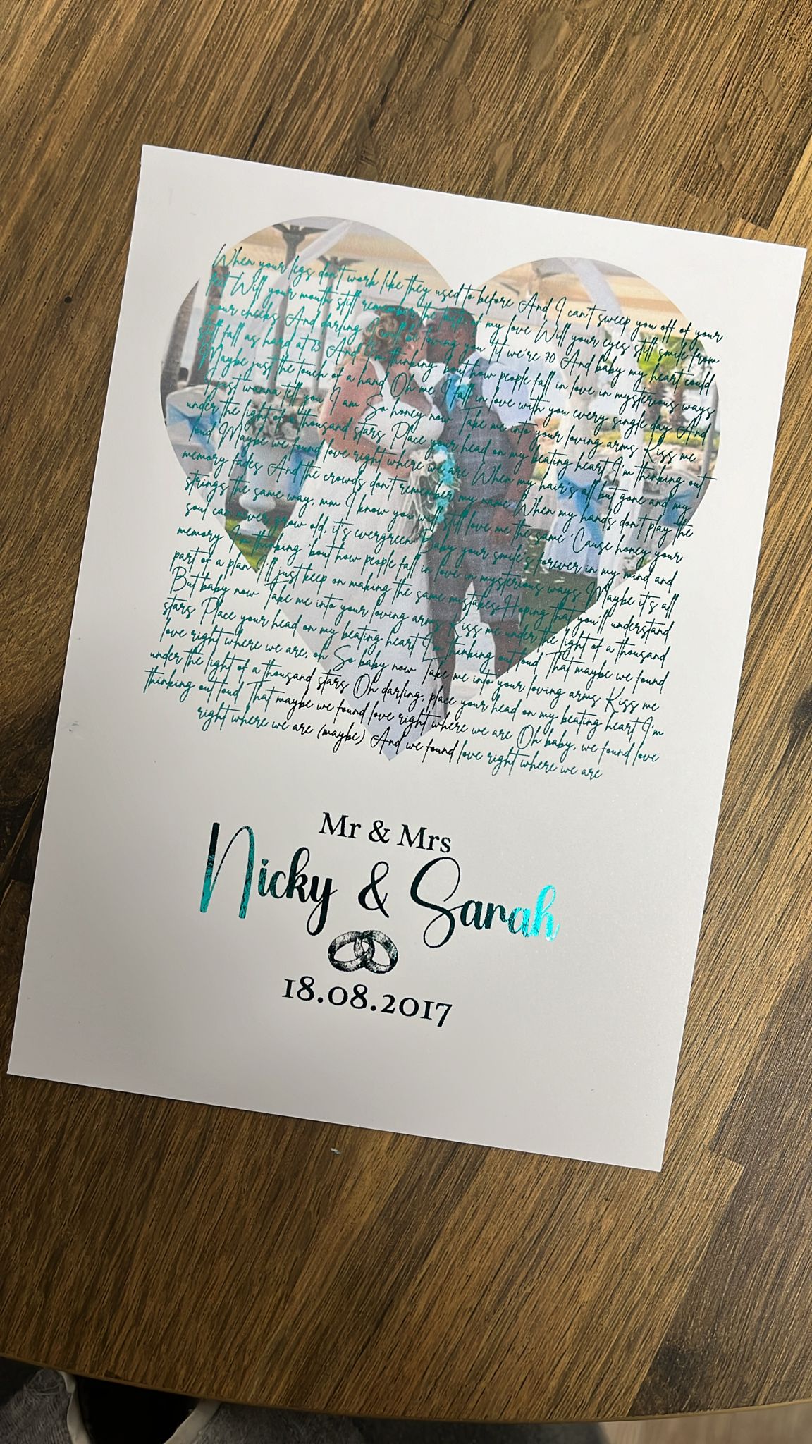 Wedding Lyric Print