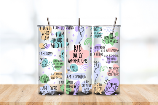 Kids Daily Affirmations 20oz Tumbler